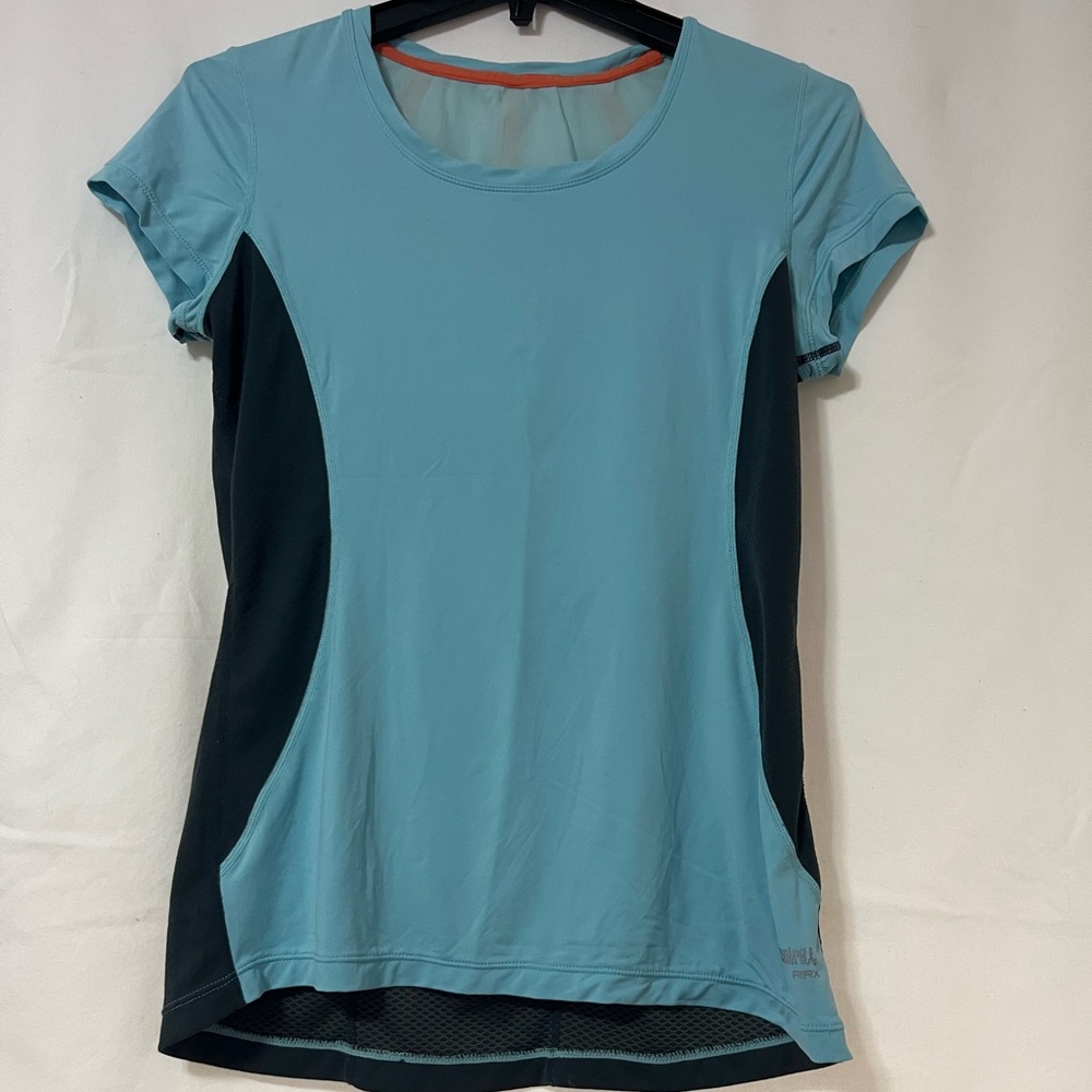 Women's Light Blue and Black Workout Tee